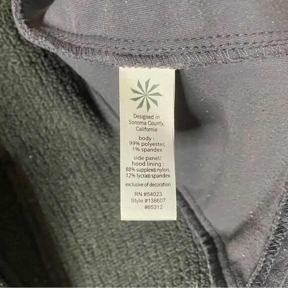 Athleta Full Asymmetrical Zip Hoodie Jacket Charcoal Gray Thumbholes - Picture 7 of 14